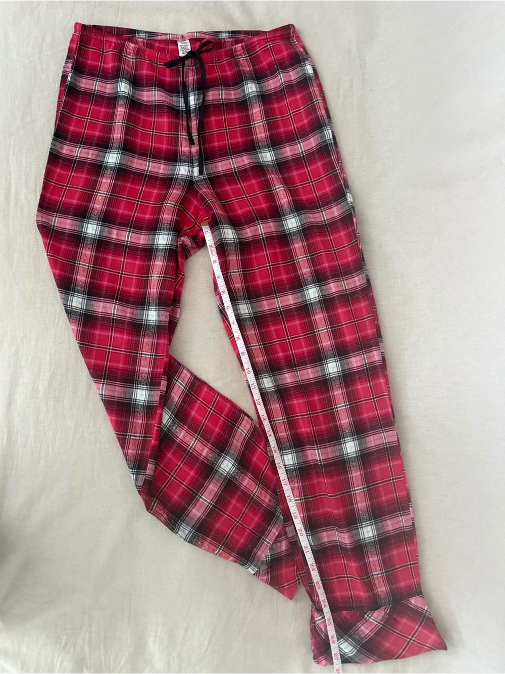 Victoria's Secret Red Black Plaid Pajama Set | Subtle Silver Shimmer Thread - Picture 11 of 14